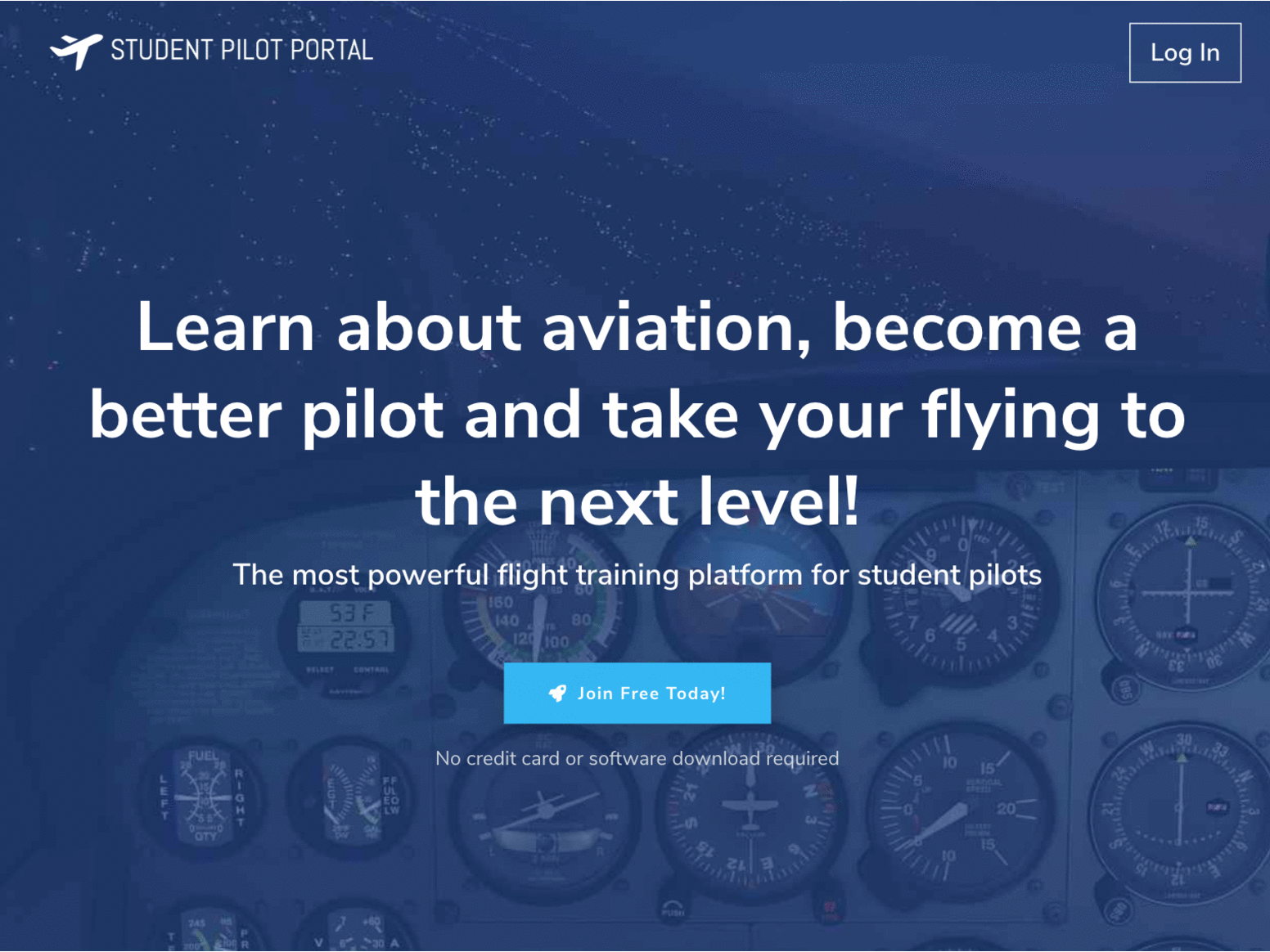 Student Pilot Portal Screenshot